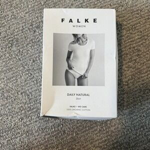 Falke Womens Daily Comfort 2-Pack T-Shirt - White Women's Size XL Organic Cotton